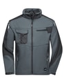 Heren Werk Softshell Jas Daiber JN844 Carbon-Zwart